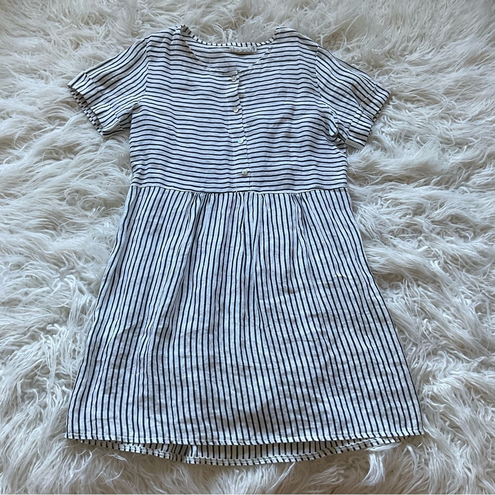 Laura Bianchi 100%‎ Linen Striped Dress